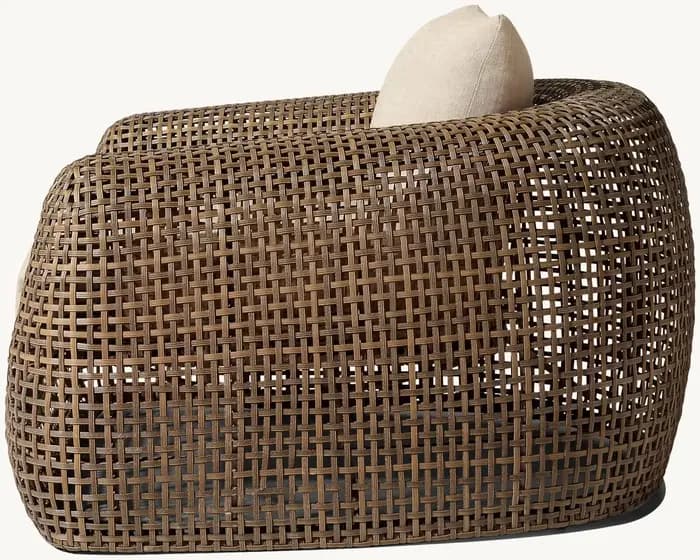 Canapé sectionnel personnalisable de jardin tissé en rotin PE de cadre en aluminium de meubles d'extérieur modulaires en forme de U