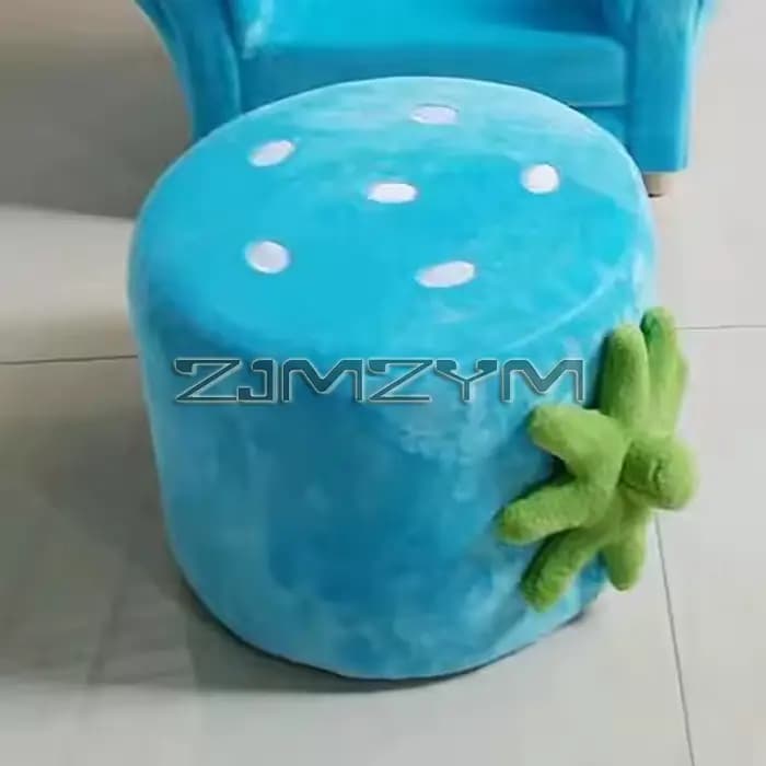 Canapé d'angle pour lecture, petit canapé combiné pour maternelle, canapé en tissu motif fraise mign