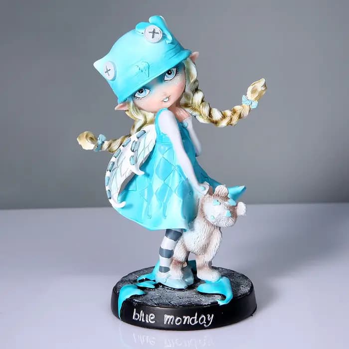 Fée magique jardin ornement Figurine résine décor cadeau aile fée Figurines Collection