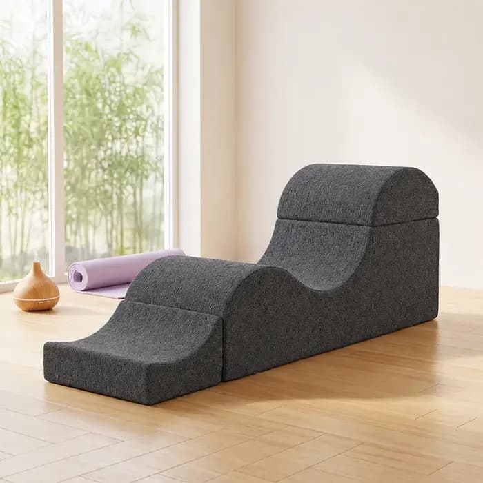 Chaise longue convertible multifonctionnelle, canapé inclinable, banc pliant de chevet, idéale pour la relaxation et le yoga dans la chambre à coucher