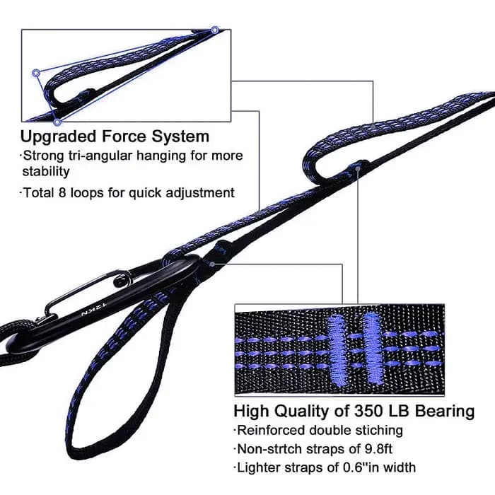 Sangle de hamac, 2 pièces, ceinture de corde, 300cm, pièce de rechange aérienne suspendue pour arbre