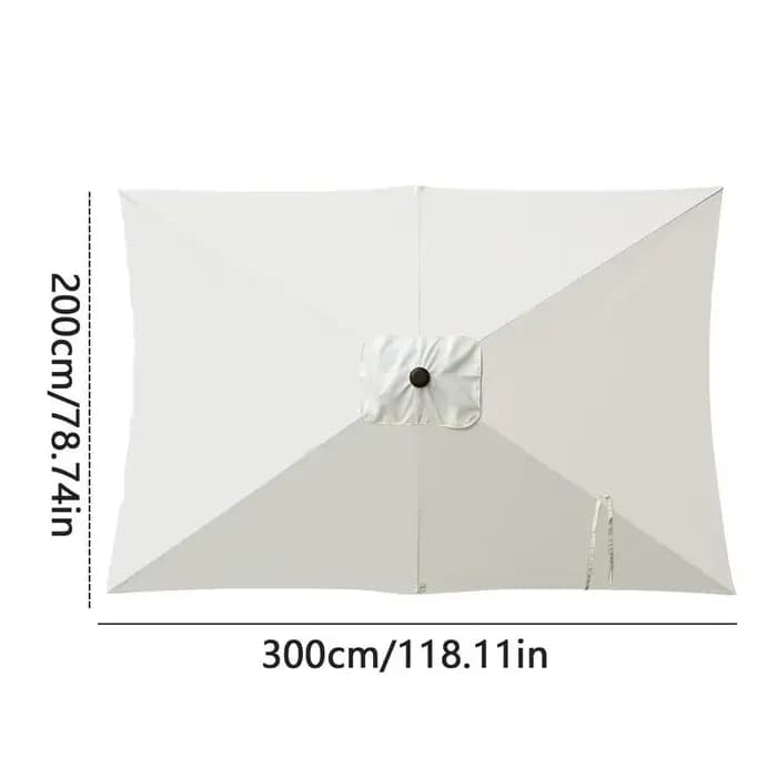 Parapluie de Patio rectangulaire 2x3 m