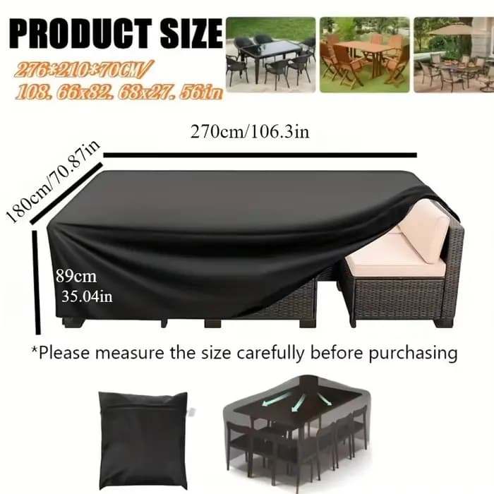 Housse de protection pour meubles de jardin en tissu Oxford