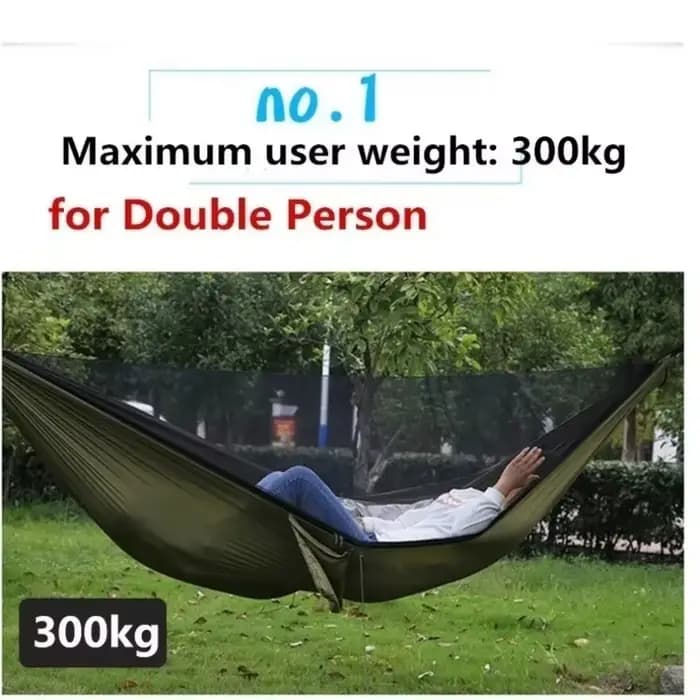 Hamac de Camping en plein air, tissu Parachute haute résistance avec moustiquaire, hamacs suspendus