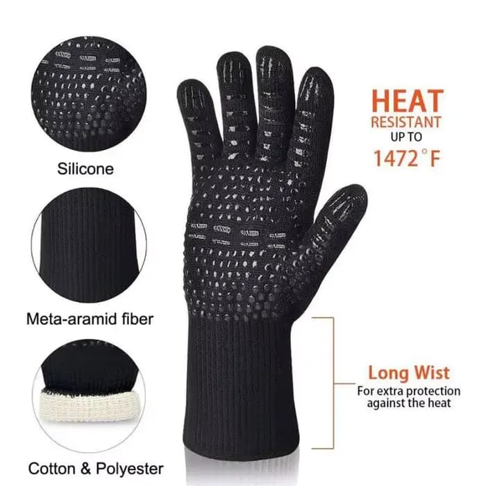 Gants de barbecue 1472 ℉ Gants de barbecue résistants à la chaleur