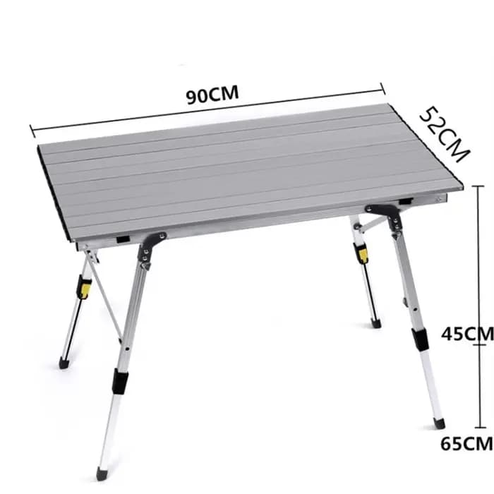 Table de camping pliante en alliage d'aluminium