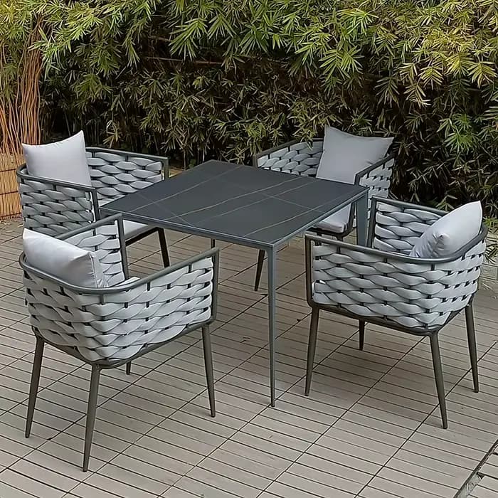 Offre spéciale commerciale hôtel Restaurant Table à manger et chaise extérieure Patio moderne salle