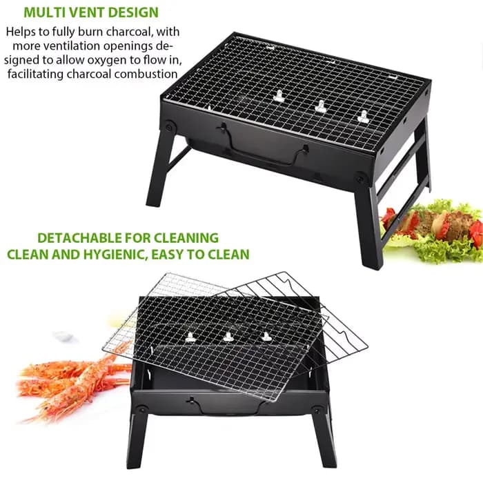 1 ensemble de poêle à charbon de bois pour Barbecue
