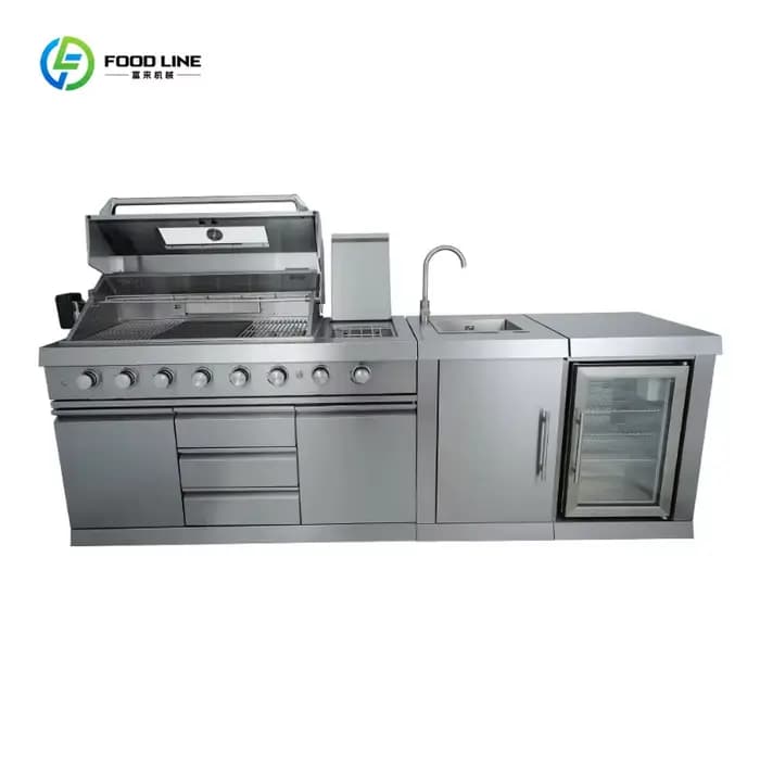 Ensemble de barbecue de jardin extérieur 6 pièces