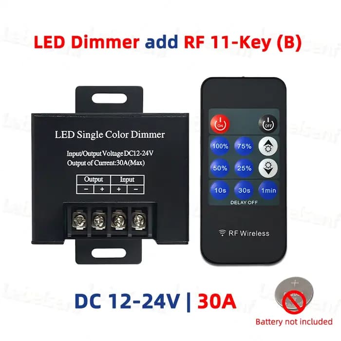 Contrôleur de variateur LED DC 12V 24V 20A 30A