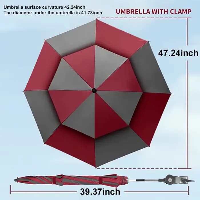 Parasol de plage réglable pour chaise longue