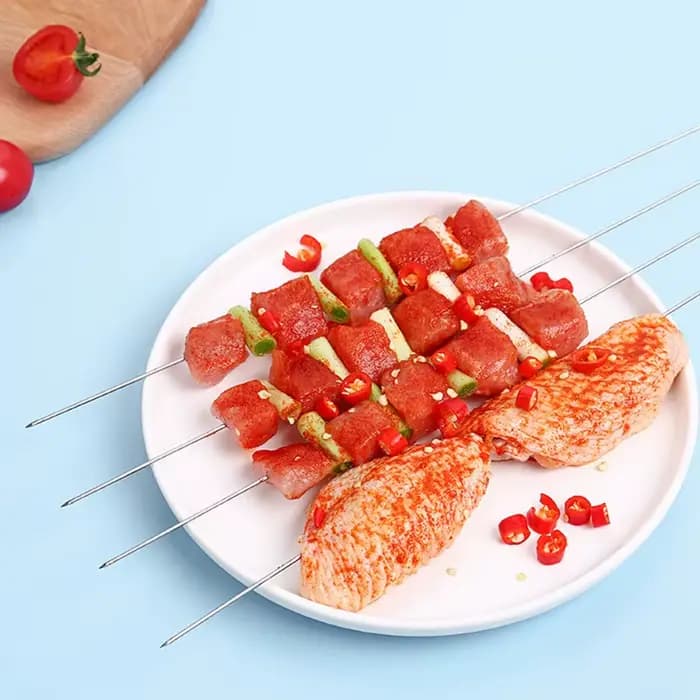 Brochettes de Barbecue réutilisables en acier inoxydable