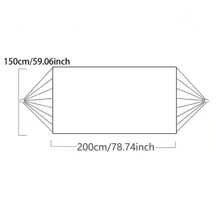 Hamac double de style ethnique bohème pour l'extérieur avec sac de rangement et cordes de fixation.