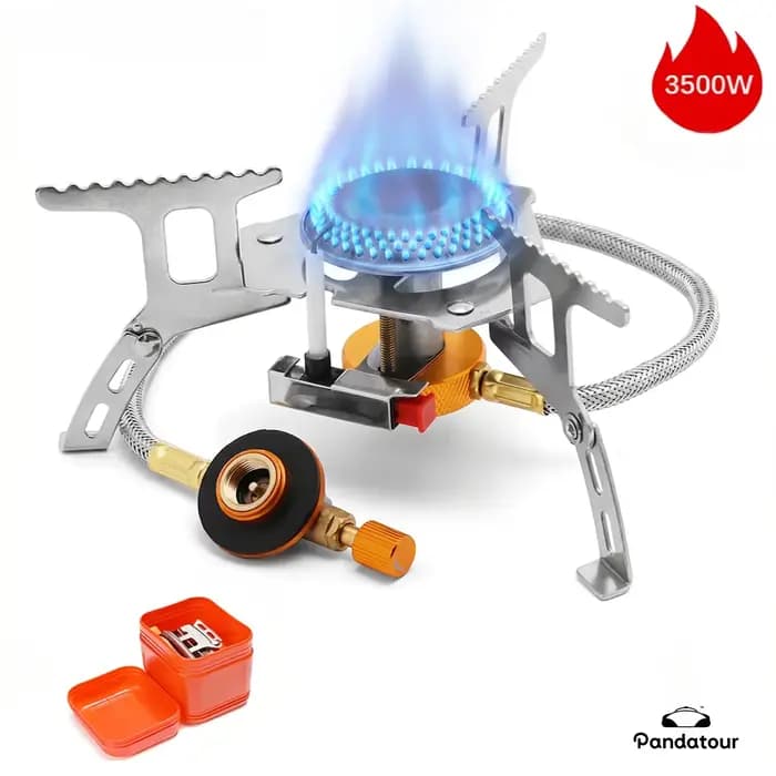 Réchaud à gaz de camping Pandatour, brûleur extérieur touristique, chauffage puissant, cuisinière de tourisme, barbecue, fournitures de tourisme, pique-nique, pliable