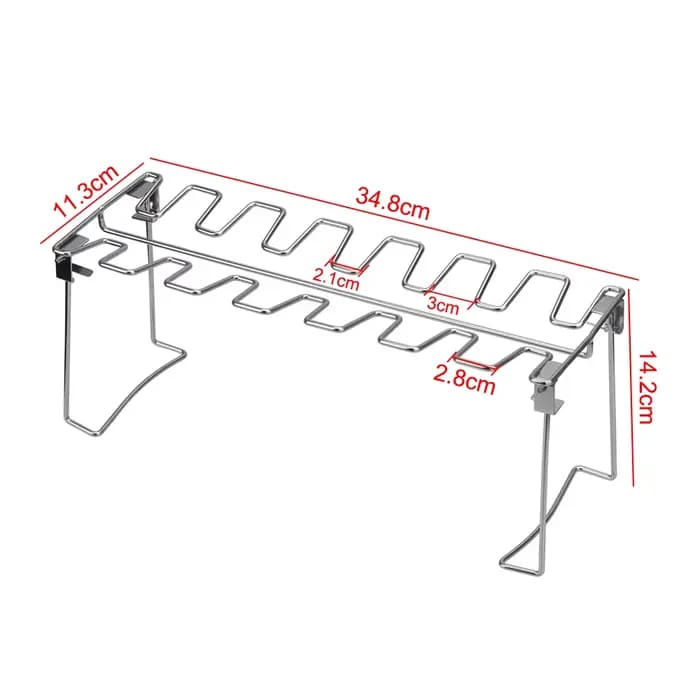 Support de gril d'aile de jambe de poulet de boeuf de Barbecue 14 fentes