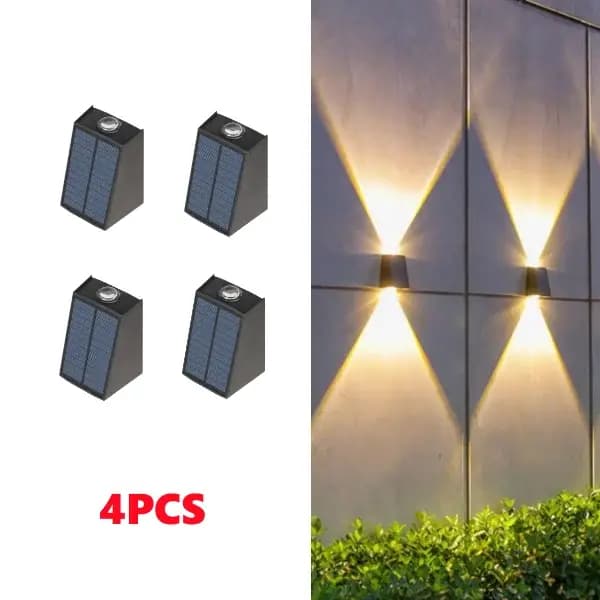 LED applique murale solaire extérieure haut et bas lampe de jardin lumineuse Villa cour porche rue éclairage décoratif
