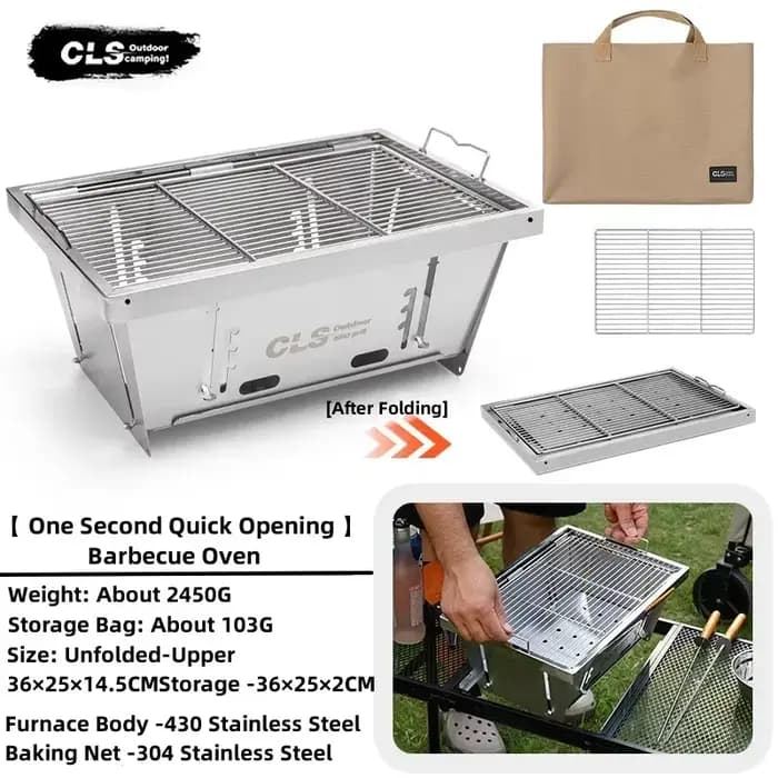Table de camping portable Mountainhiker pour barbecue