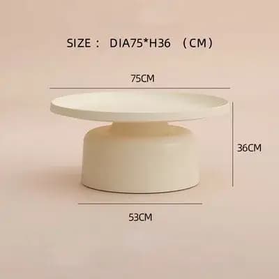 Table Basse Ronde Style Martini Crème