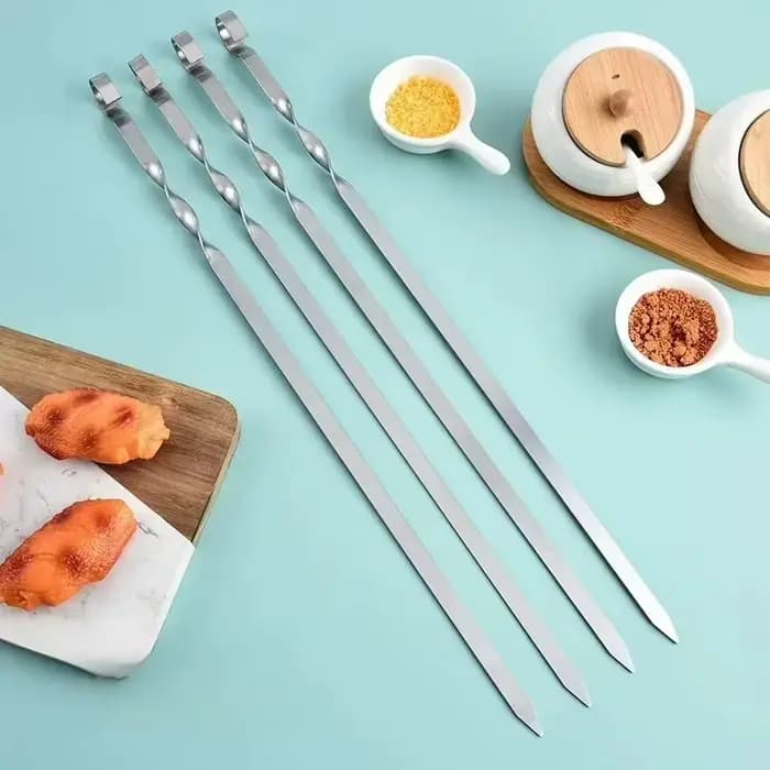 Brochette de Barbecue large en acier inoxydable