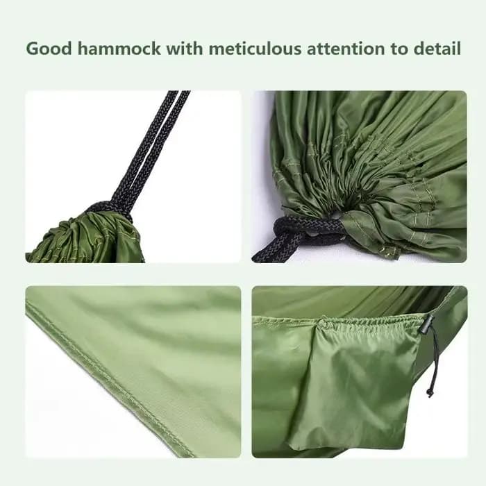 Hamac portable avec sac de rangement, sangles robustes, matériau textile léger et double pour le camping, la randonnée et les aventures en plein air