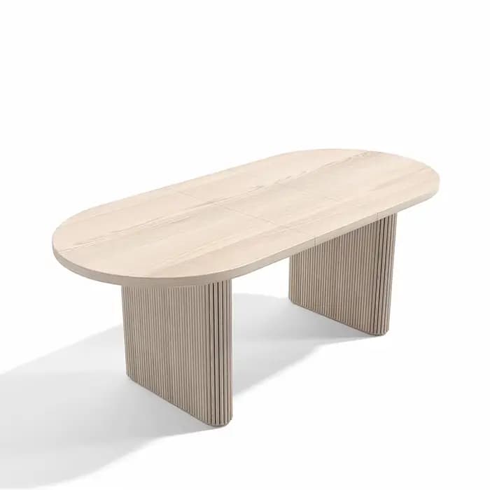 Ensemble de table à manger moderne en bois massif, personnalisé, avec 6 chaises, pour restaurant ou