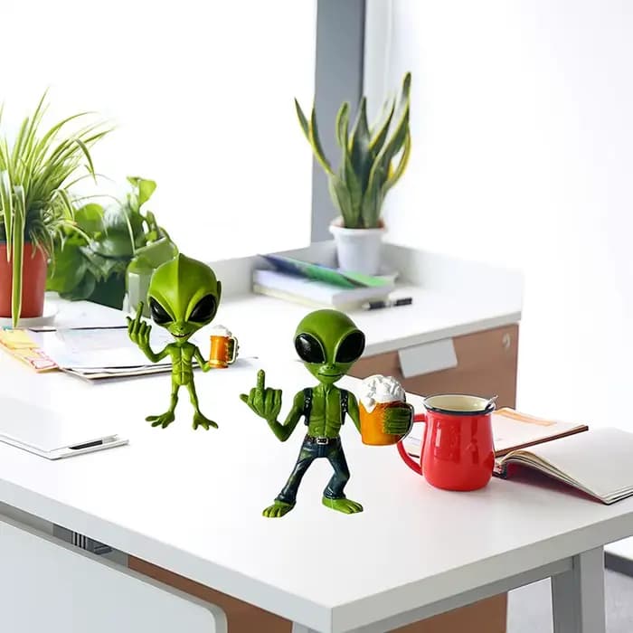 Statue en résine extraterrestre – Sculpture de jardin unique pour une décoration intérieure ou extérieure