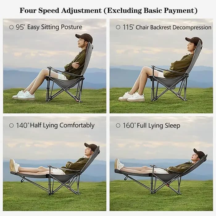 Chaise de camping pliable avec accoudoirs