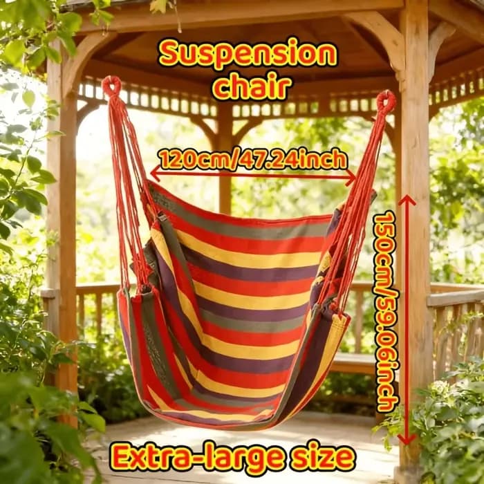 1 chaise suspendue de type hamac pour gazebo de jardin