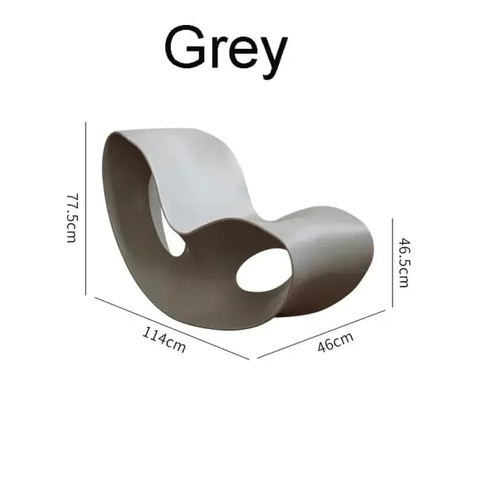 Chaise de détente moderne Design fauteuil à bascule en plastique canapé paresseux polyéthylène Voido salon rotatif moulé