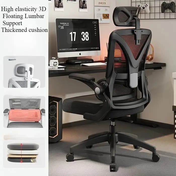 Chaise De jeu ergonomique Support lombaire 3D course pivotant réglable maille respirante haute densité éponge siège Sill