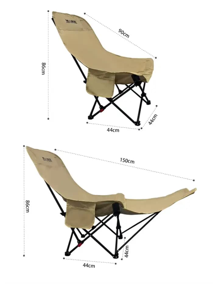 Chaise de camping portable d'extérieur confortable