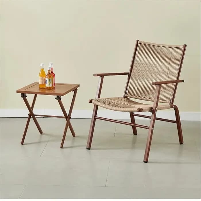 Joylive – Ensemble de 3 chaises de jardin en fer et rotin pour extérieur, balcon, terrasse, chaises de salle à manger, vente en gros