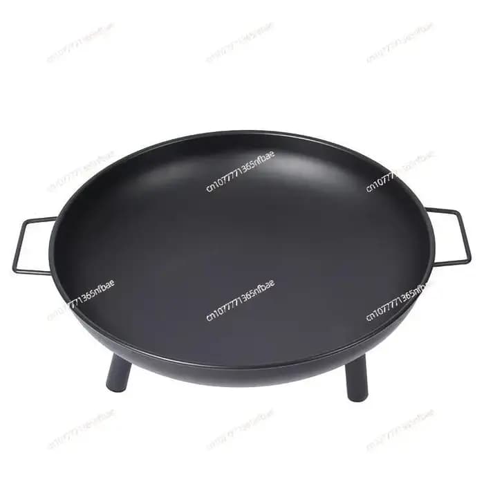 Foyer extérieur rond – Chauffage portable au bois et au charbon de bois pour 4 à 5 personnes – Bol à
