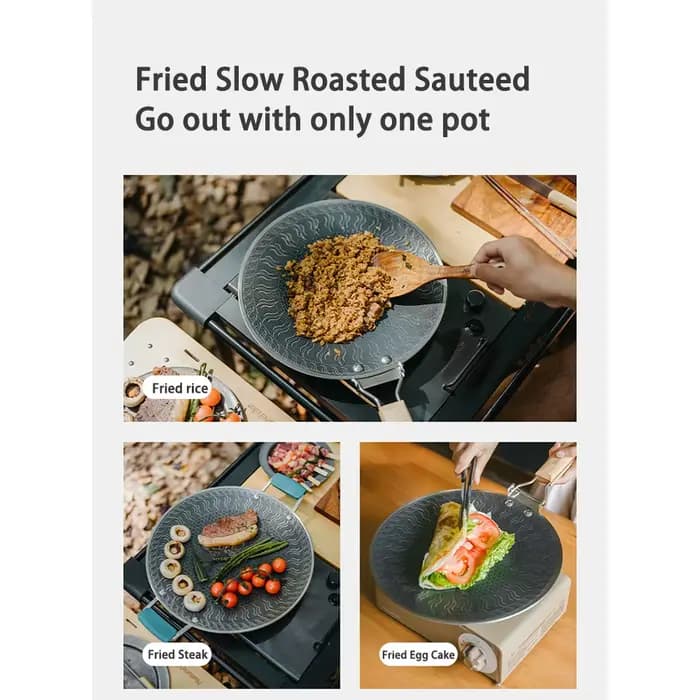 Naturehike – poêle à gril ronde antiadhésive en acier inoxydable, plaque de Barbecue, voyage Camping, poêle à frire, plateau de cuisson pour Barbecue