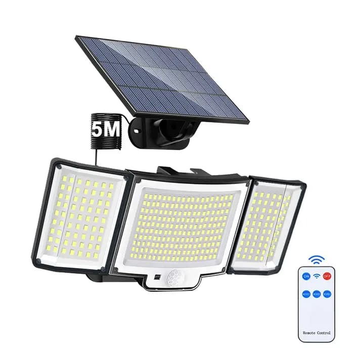 Applique Murale Solaire à 238/328 LED avec Détecteur de Mouvement