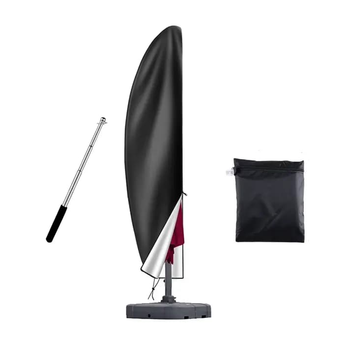 Housse de parasol de patio en tissu Oxford 420D, compatible avec les parasols déportés de 9 à 11 pie
