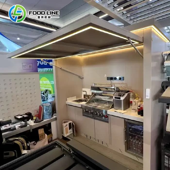 Cuisine extérieure en acier inoxydable, cuisine de jardin, abri de jardin en bois pour cuisine extérieure
