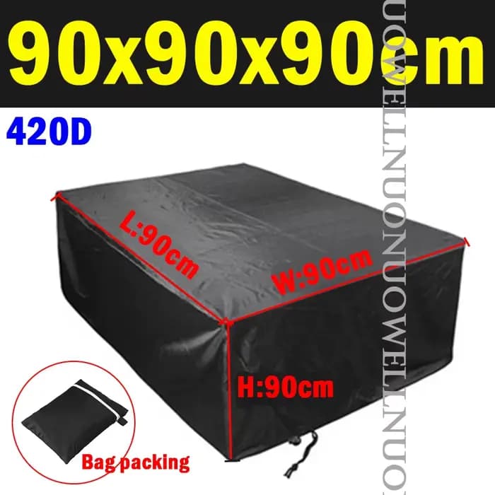 Housse de protection pour meubles d'extérieur en tissu Oxford 420D, imperméable, anti-poussière, pou