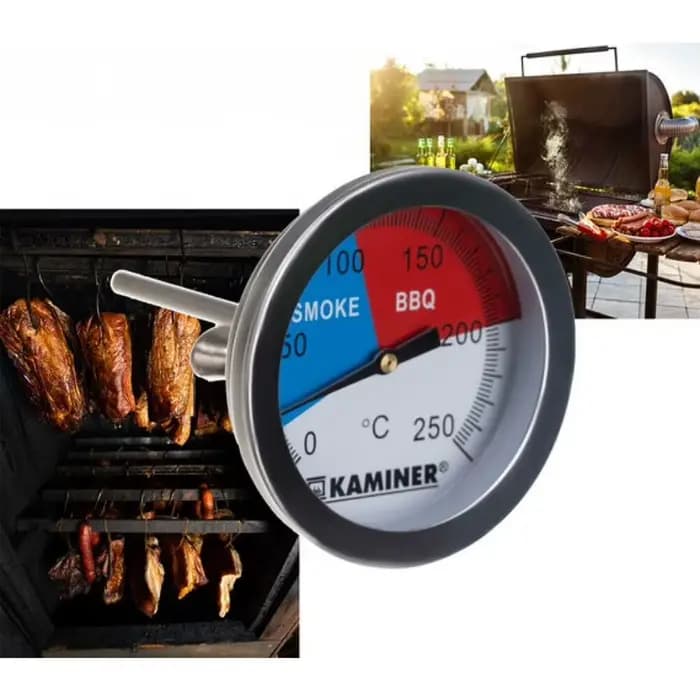 Thermomètre de barbecue en acier inoxydable avec sonde 250 ° Capteur de jauge de température C