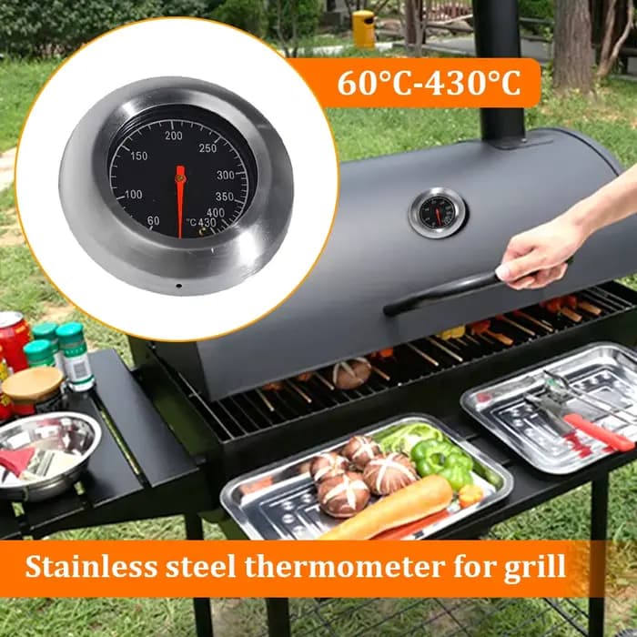 Therye.com-Jauge de température en acier inoxydable pour barbecue