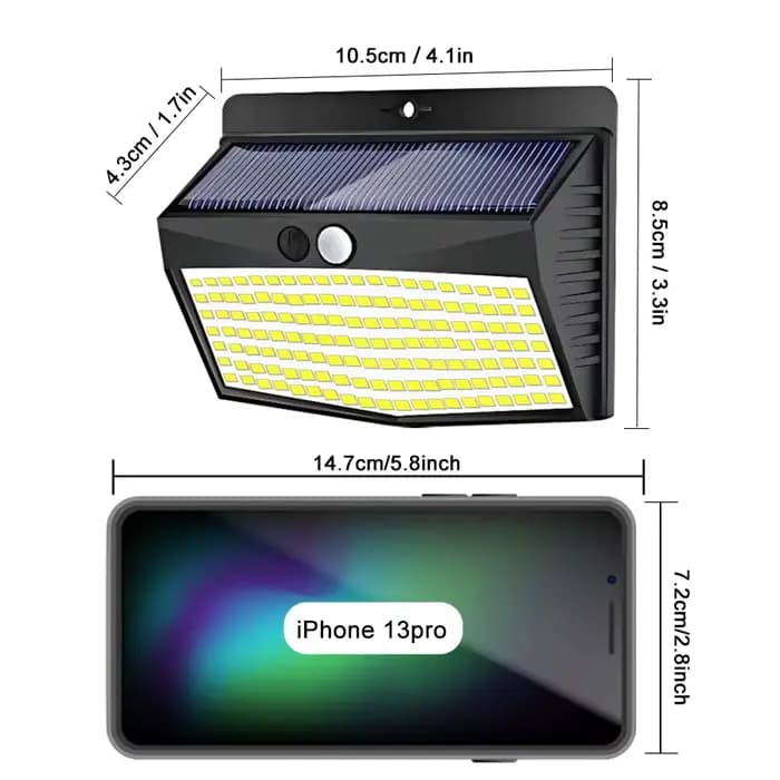 138/468/238 LED lumière solaire extérieure étanche pour jardin alimenté lumière du soleil rue appliq