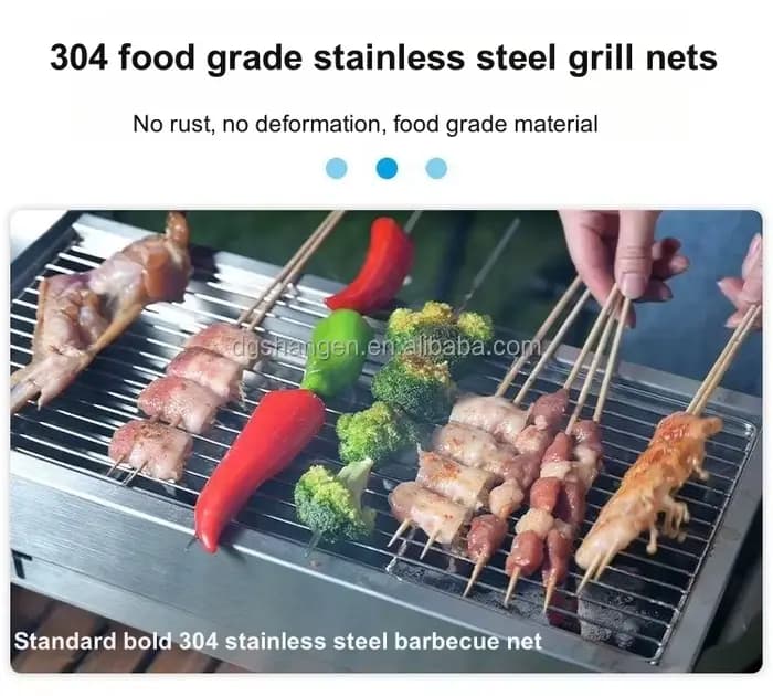 Modèle détachable pliant carré Barbecue gril pique-nique Mini Portable Camping petit