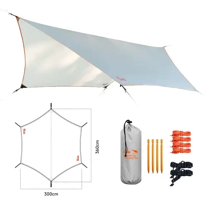 TRAVELER Hamac Bushcraft avec Moustiquaire Déploiement Rapide Camping en Plein Air Ridgeline Intégré Anti-Roulis Survie en Milieu Sauvage