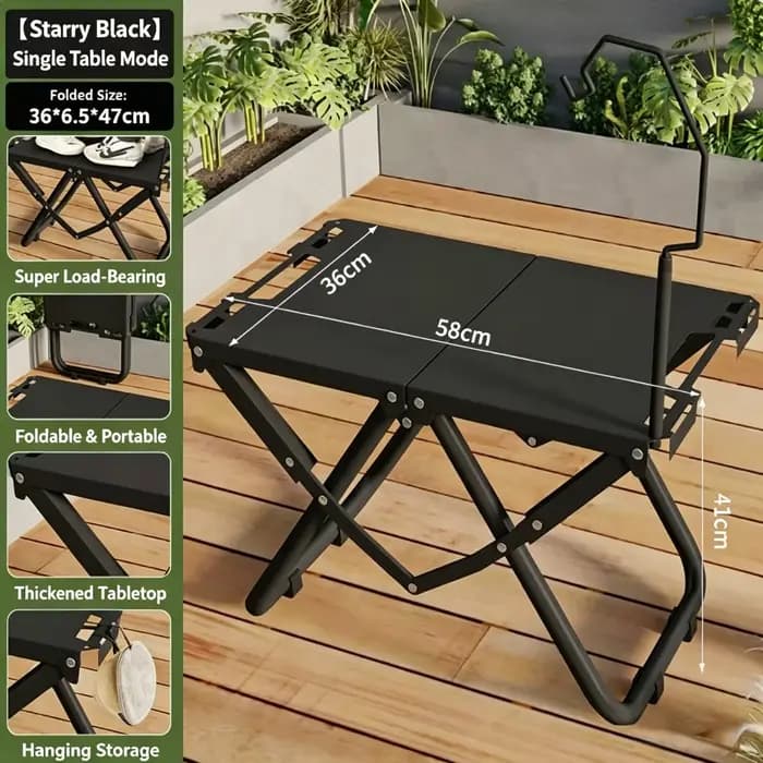 Table pliante multifonctionnelle pour l'extérieur