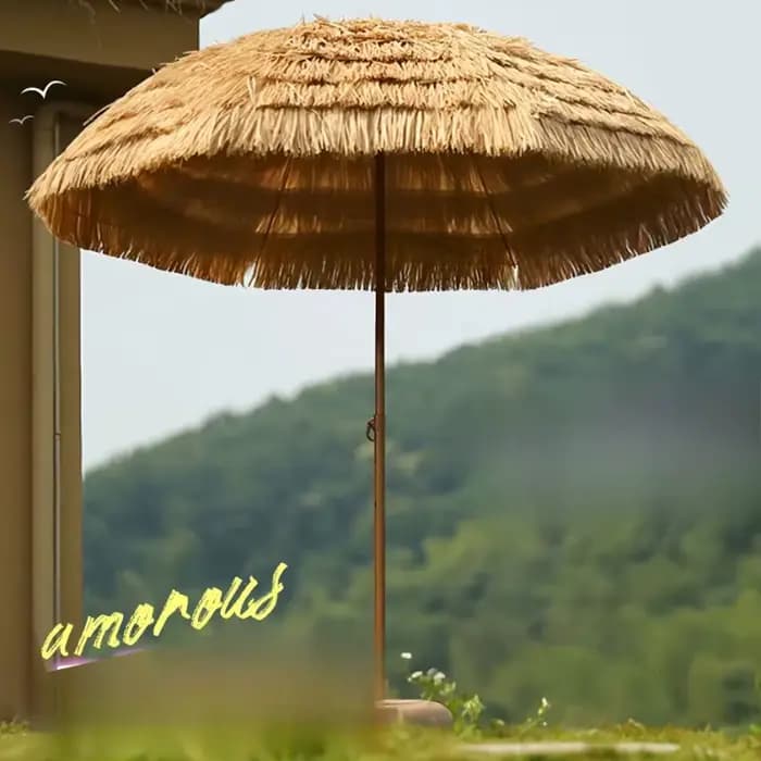Parasol de plage extérieur grand pliable jardin piscine Patio