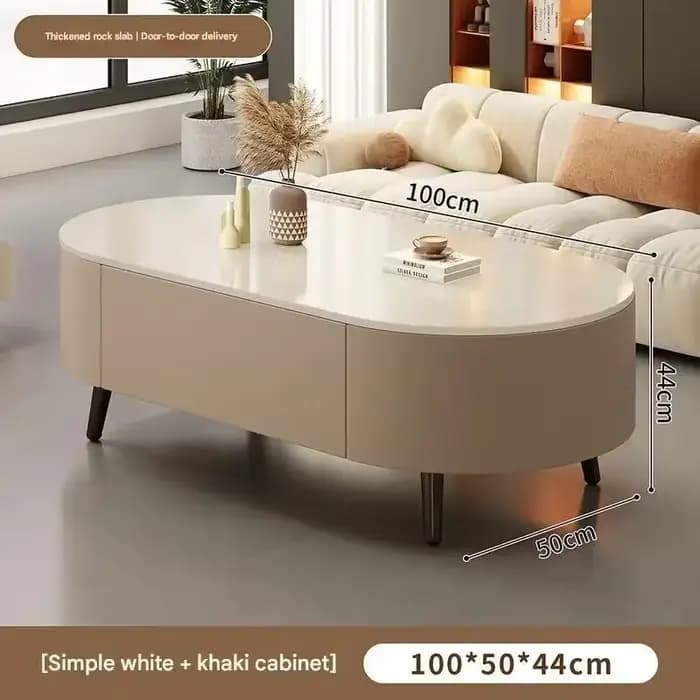 Table basse moderne Simple pour salon, organisateur ovale bon marché, Table d'appoint, collier Funky