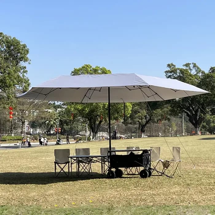 Parasol plage piscine facile pliant métal