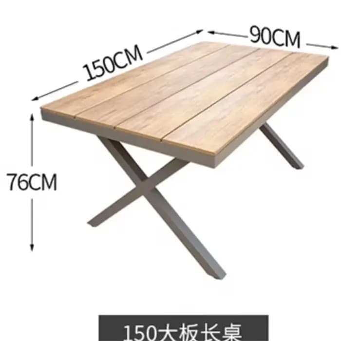 Ensemble de salle à manger de jardin extérieur, Table et chaises en rotin imperméables et résistante