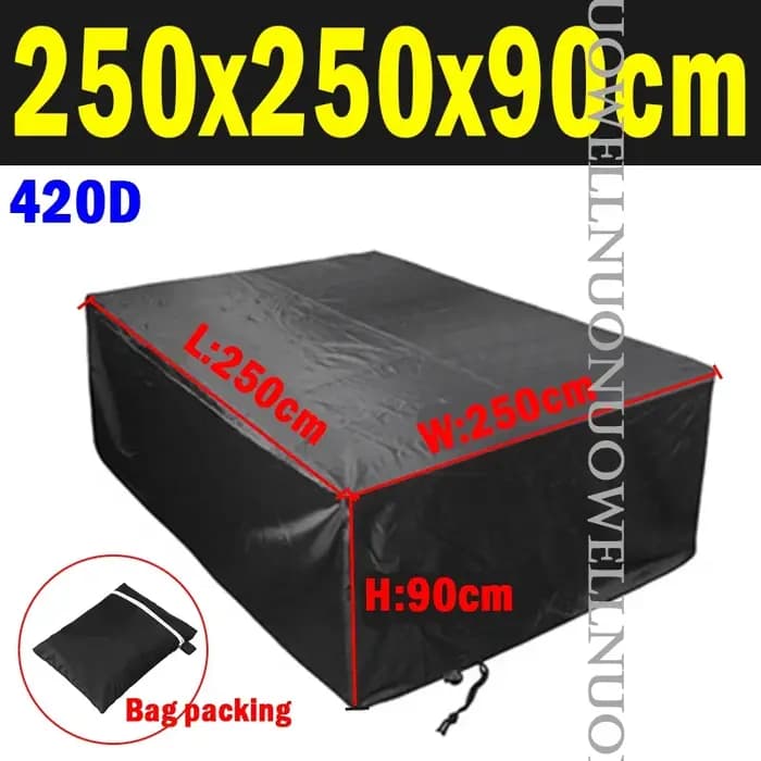 Housse de protection pour meubles d'extérieur en tissu Oxford 420D