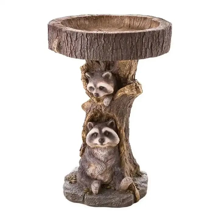 Décoration de jardin extérieure : Fontaine à oiseaux en polyrésine, style antique, pour la décoration de jardin, la fontaine d'eau, le bain d'oiseaux, la cour et la maison.